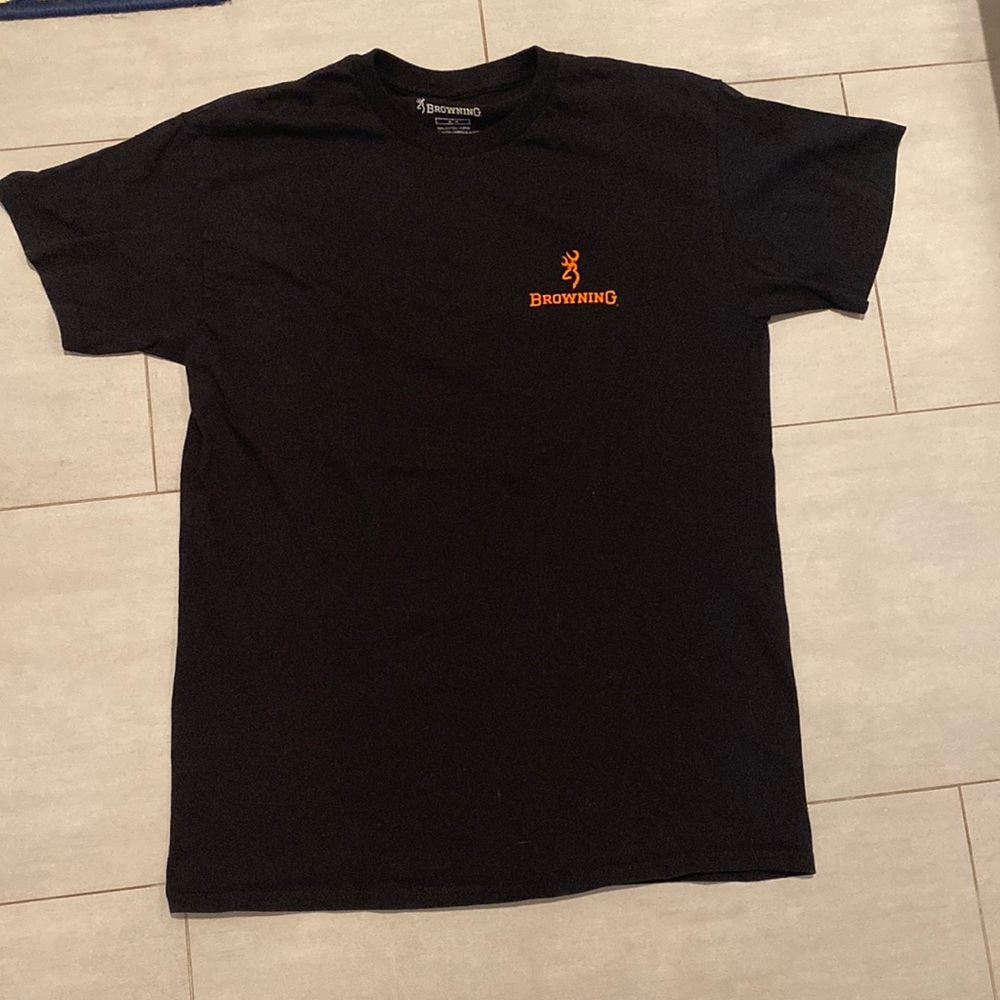 Black Browning TShirt Camo Logo